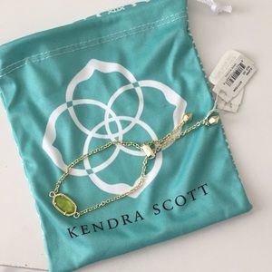 Kendra Scott gold/green bracelet